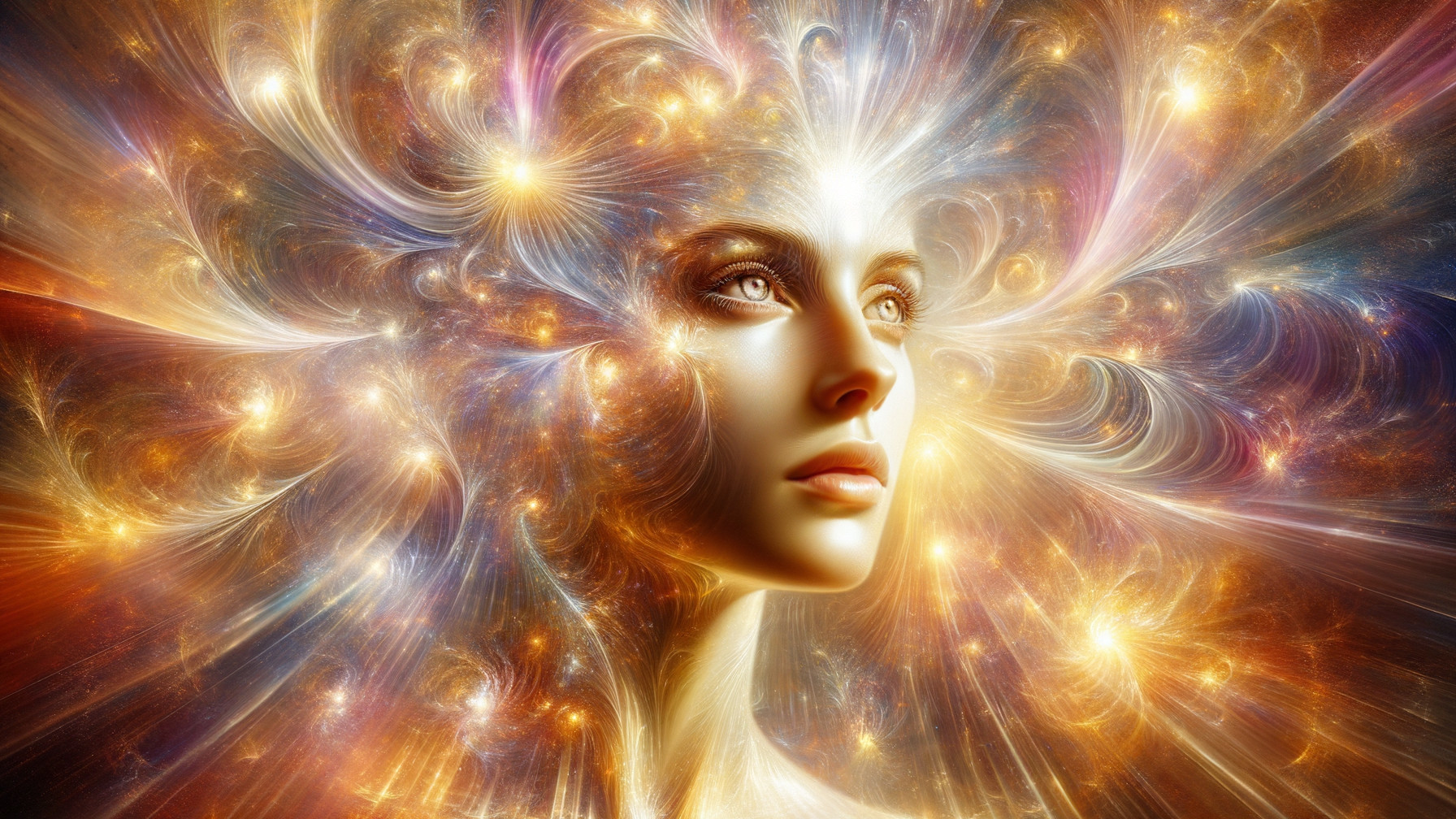 Surreal Portrait of a Woman with Vibrant Colors