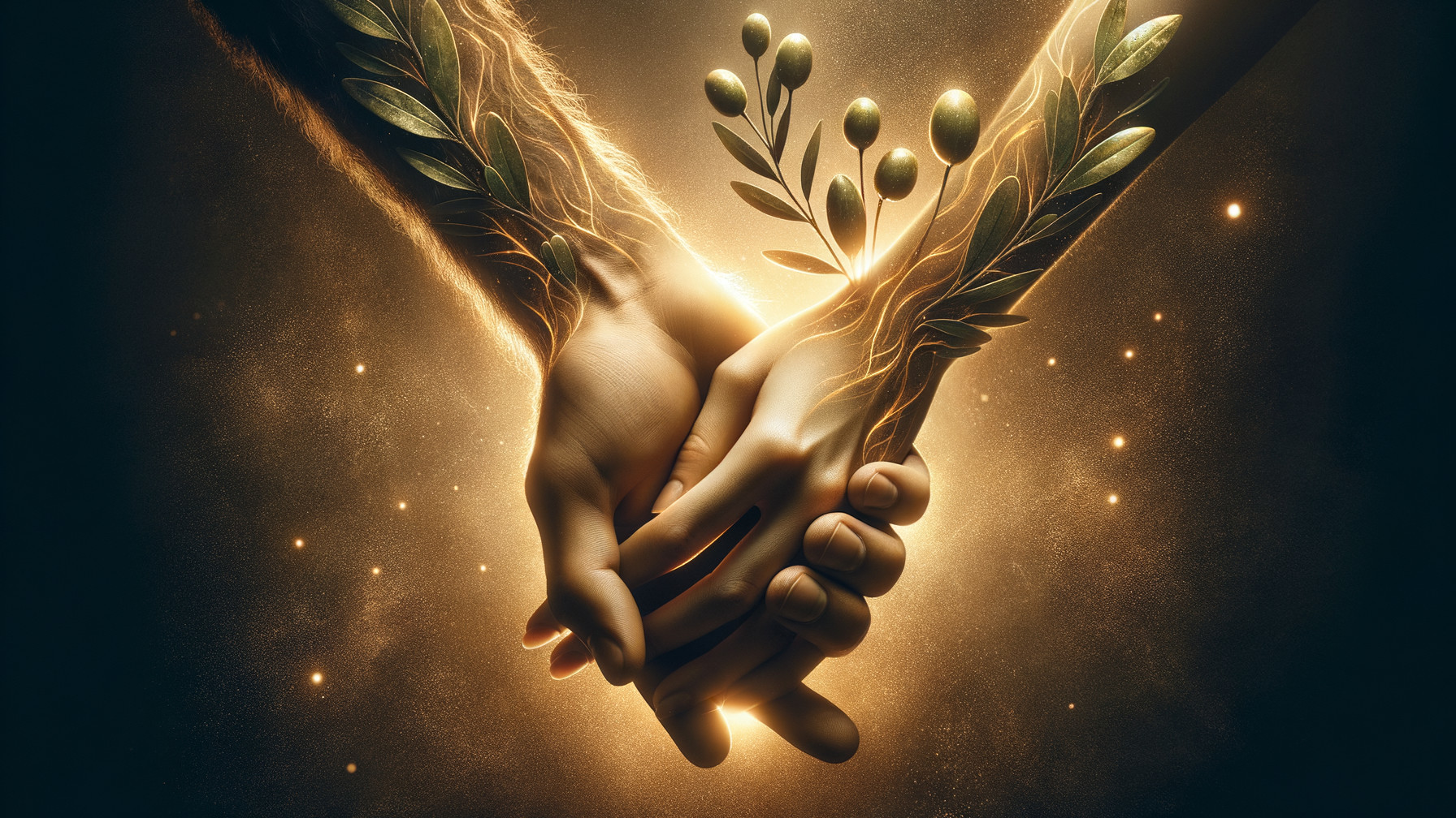 Unity and Connection with Olive Branches and Light