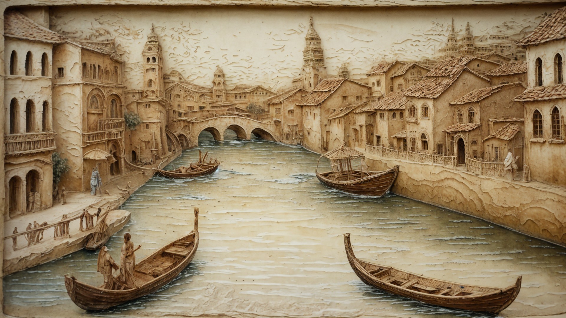 Serene canal scene with charming buildings and boats