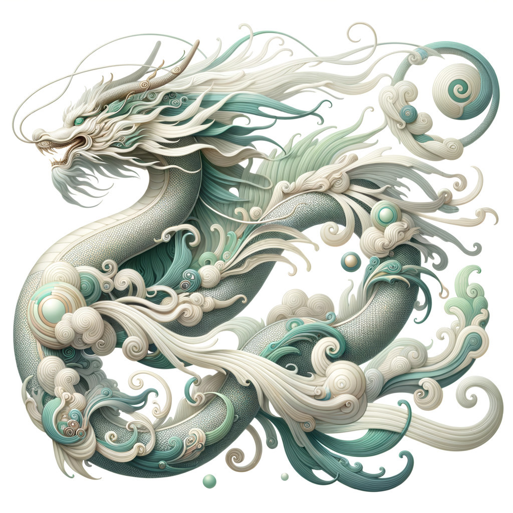 Majestic Dragon Gliding Through Serene Clouds