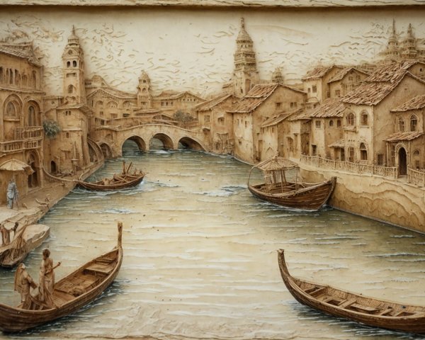 Serene canal scene with charming buildings and boats
