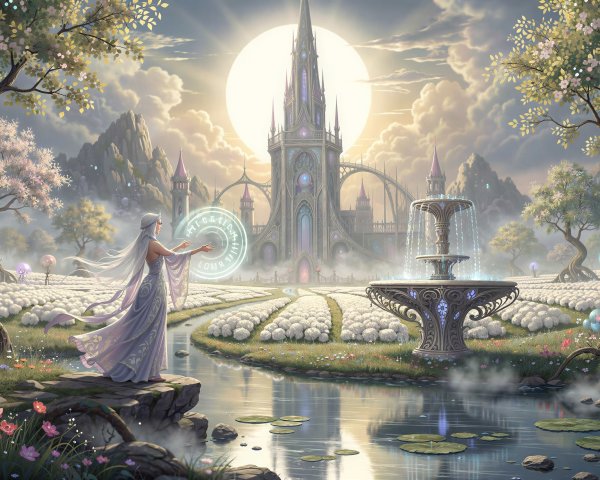 Fantastical Landscape with Figure and Ornamental Fountain