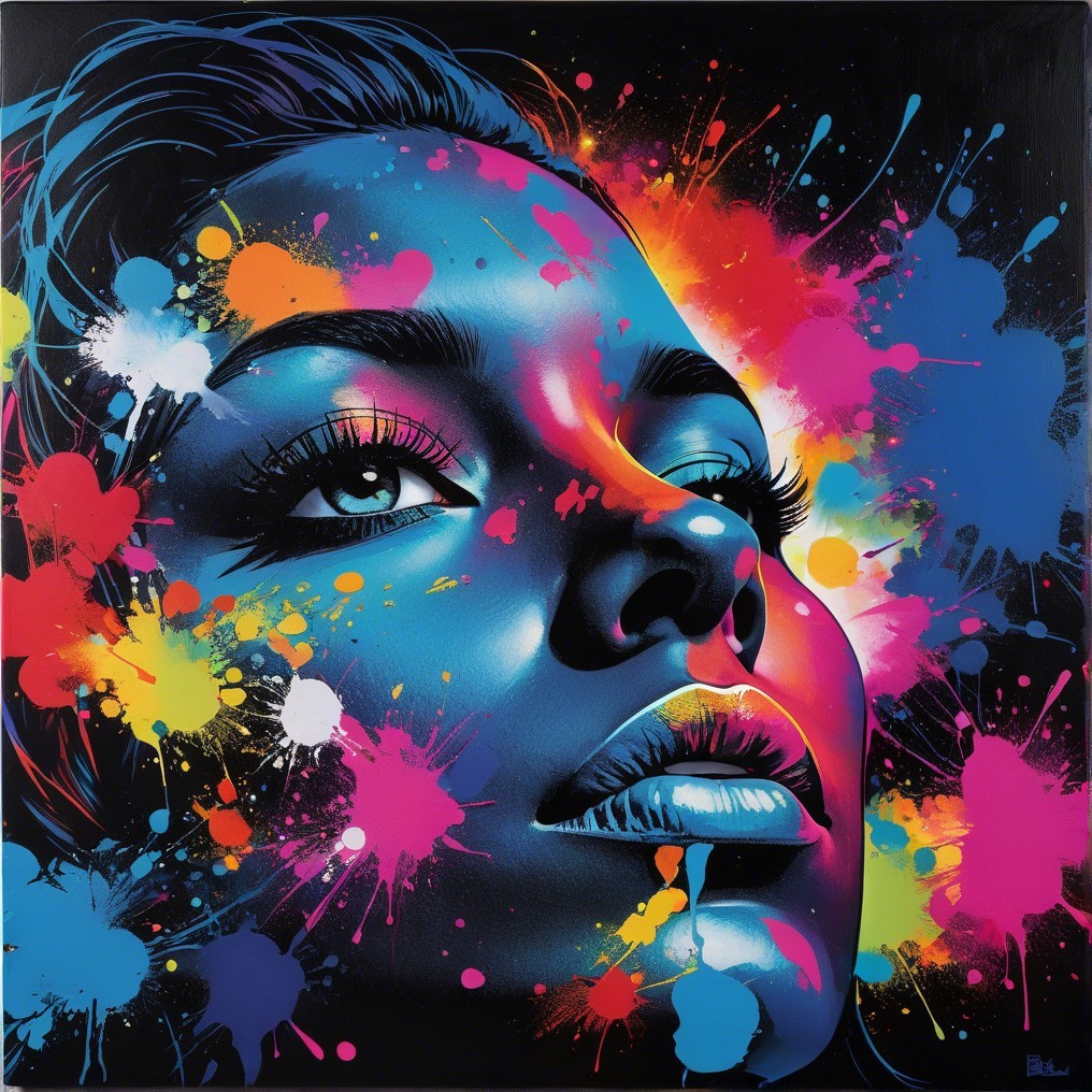 Vibrant Portrait of a Woman with Bold Colors