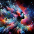 Vibrant Portrait of a Woman with Bold Colors