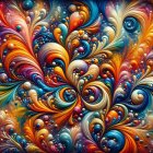 Abstract Artwork of a Saxophonist in Colorful Patterns