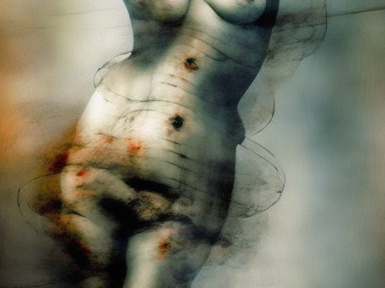 Abstract Representation of a Human Torso in Art