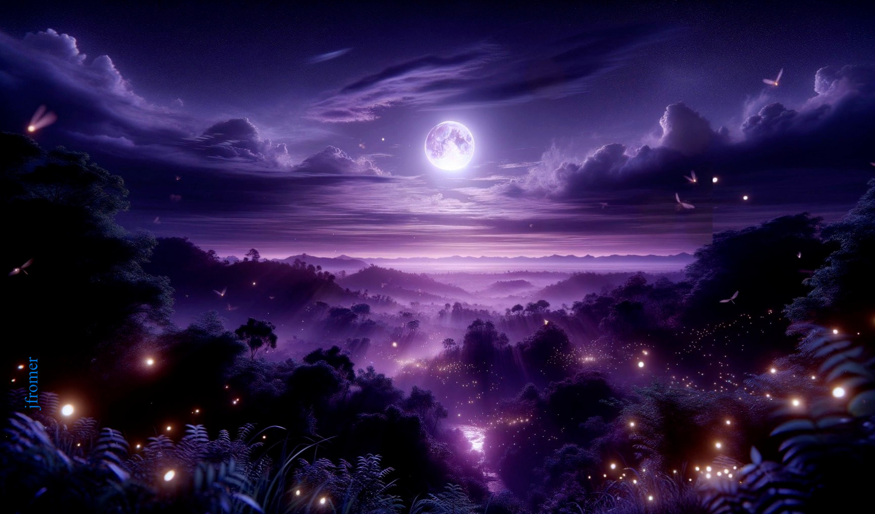 Moonlit landscape