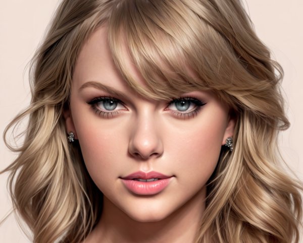 Close-up Portrait of a Young Woman with Blonde Hair