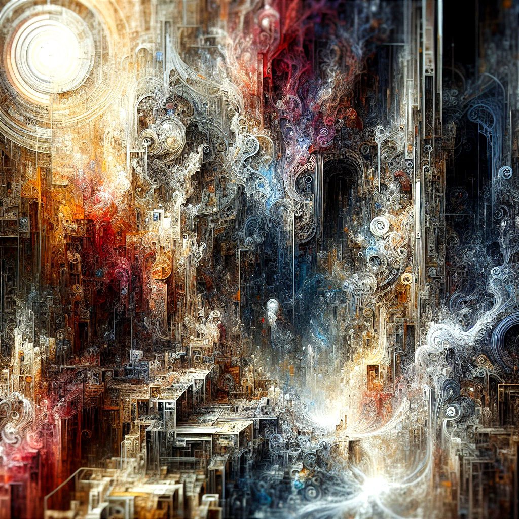 Intricate Abstract Design with Vibrant Cosmic Patterns