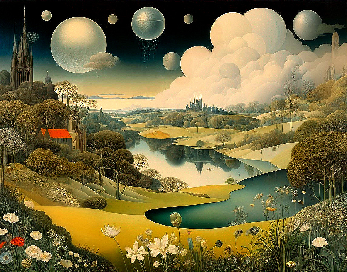 Surreal Skyline: River of Dreams