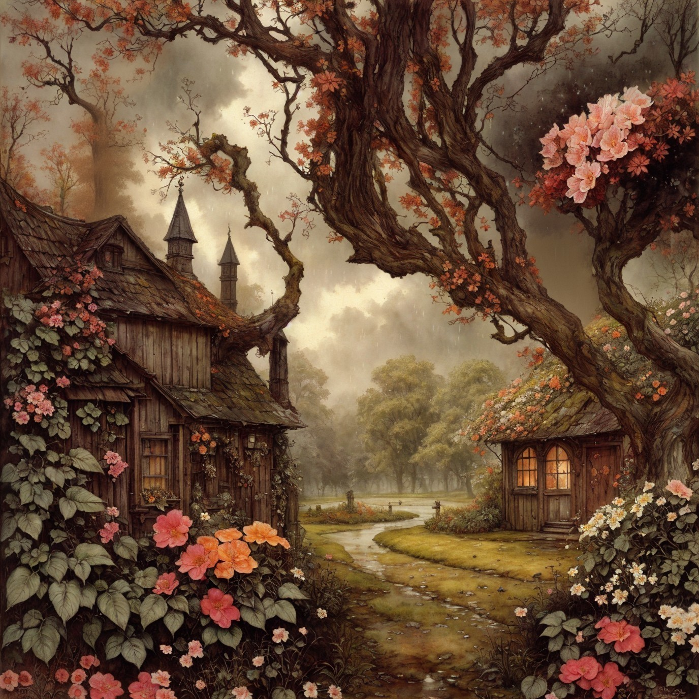 Charming Cottages in a Lush, Enchanting Landscape