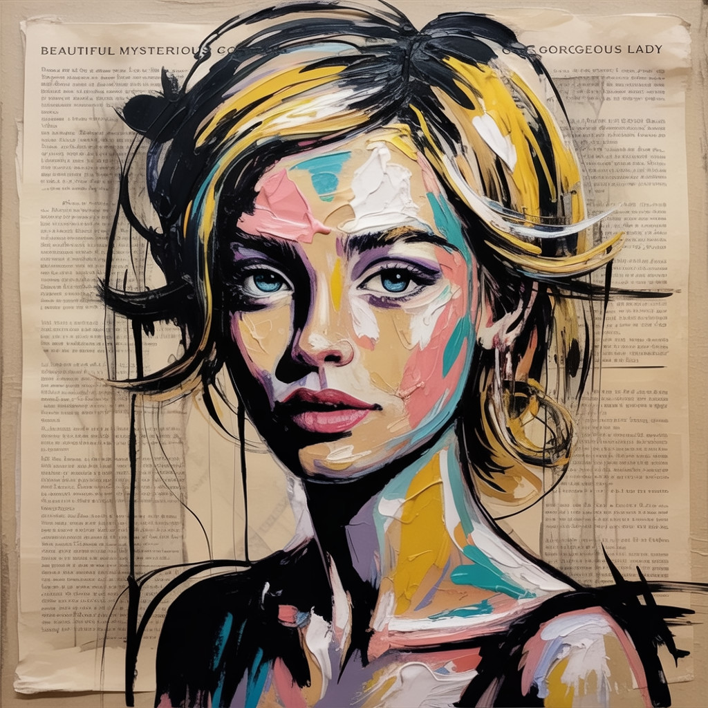 Portrait of a Young Woman with Vibrant Background