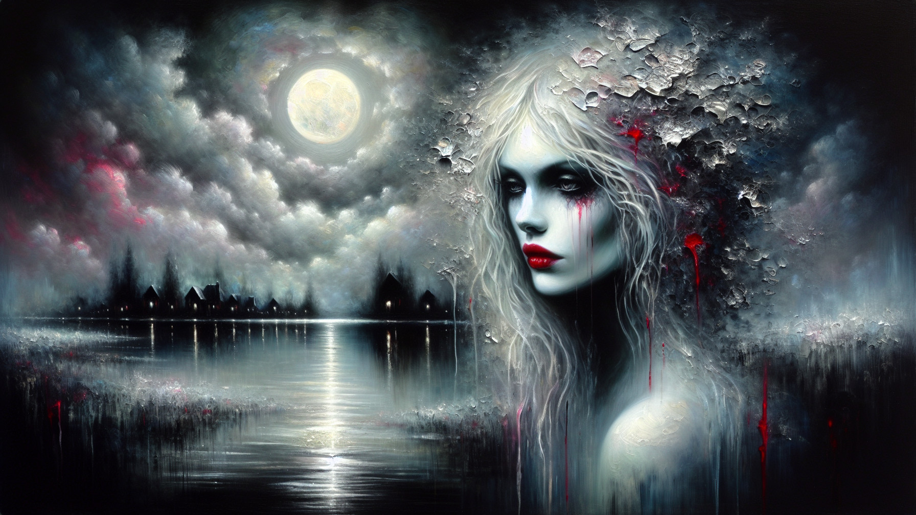 Haunting Oil Painting of a Fantastical Woman