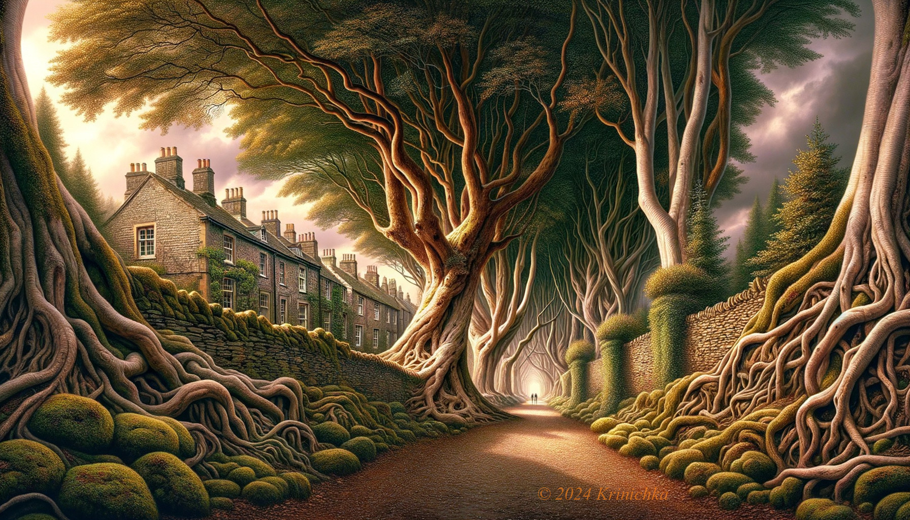 Magical Pathway in a Tranquil Forest Setting
