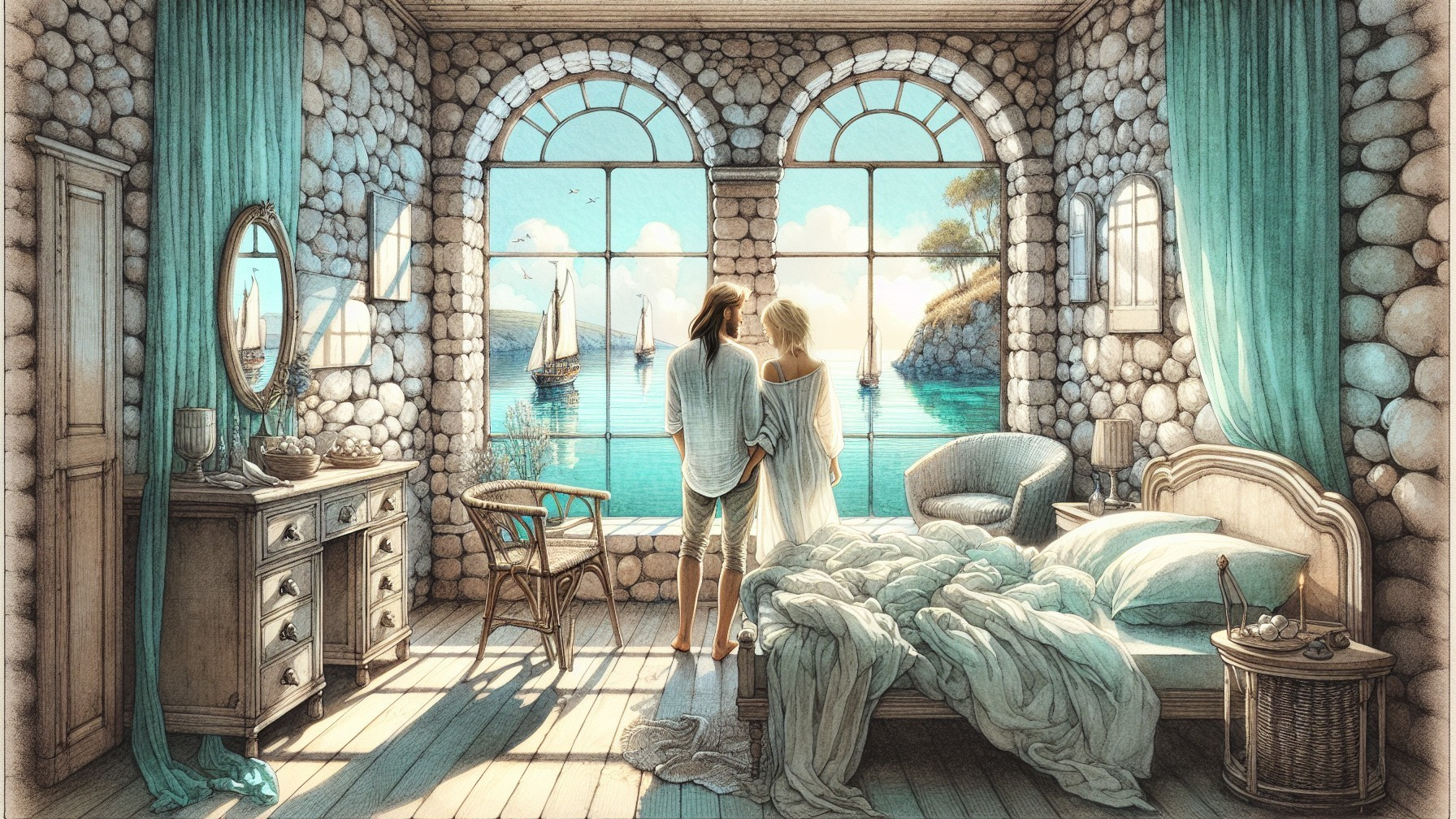 Serene Interior with Bay View and Natural Light