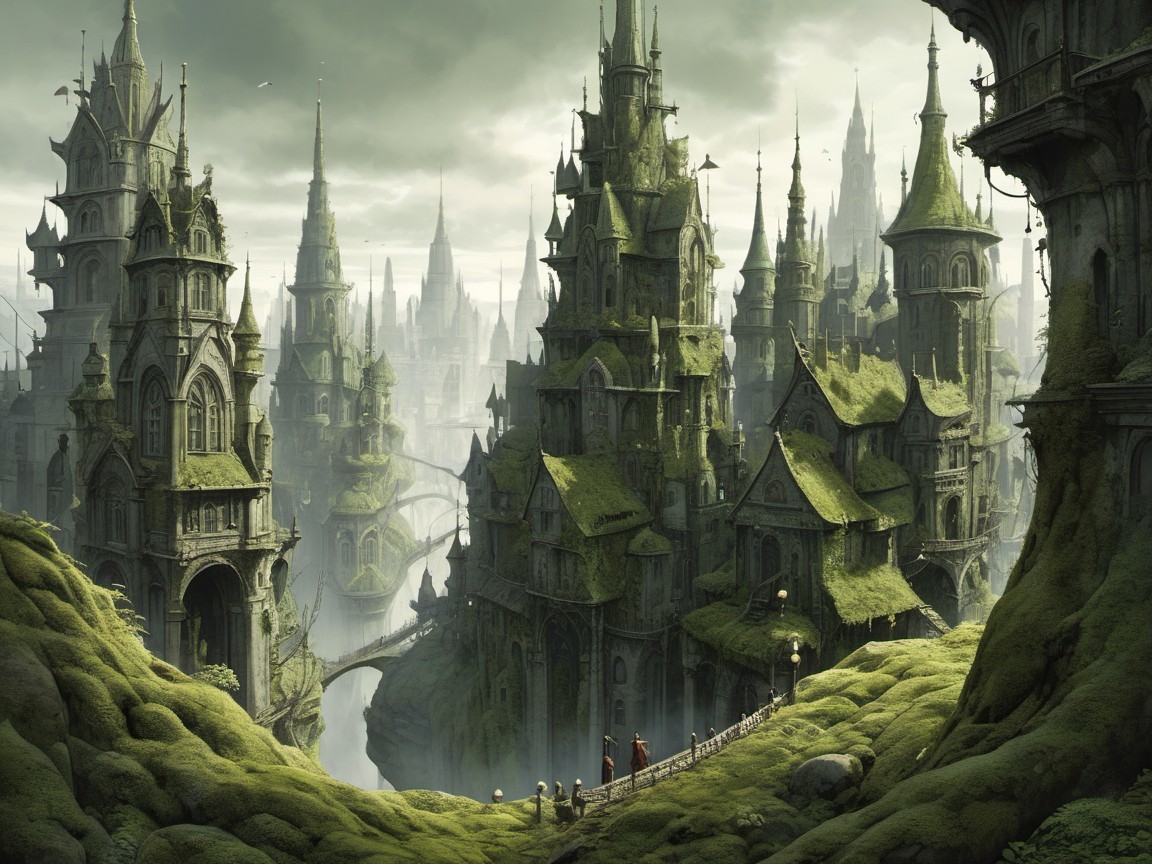 Fantasy Landscape with Castles and Serene River