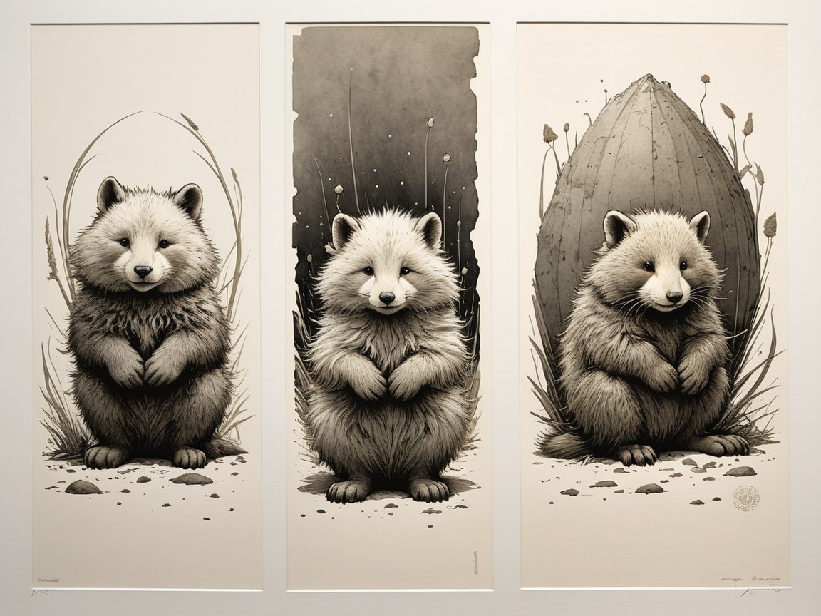 Whimsical Illustrations of Adorable Bear Cubs