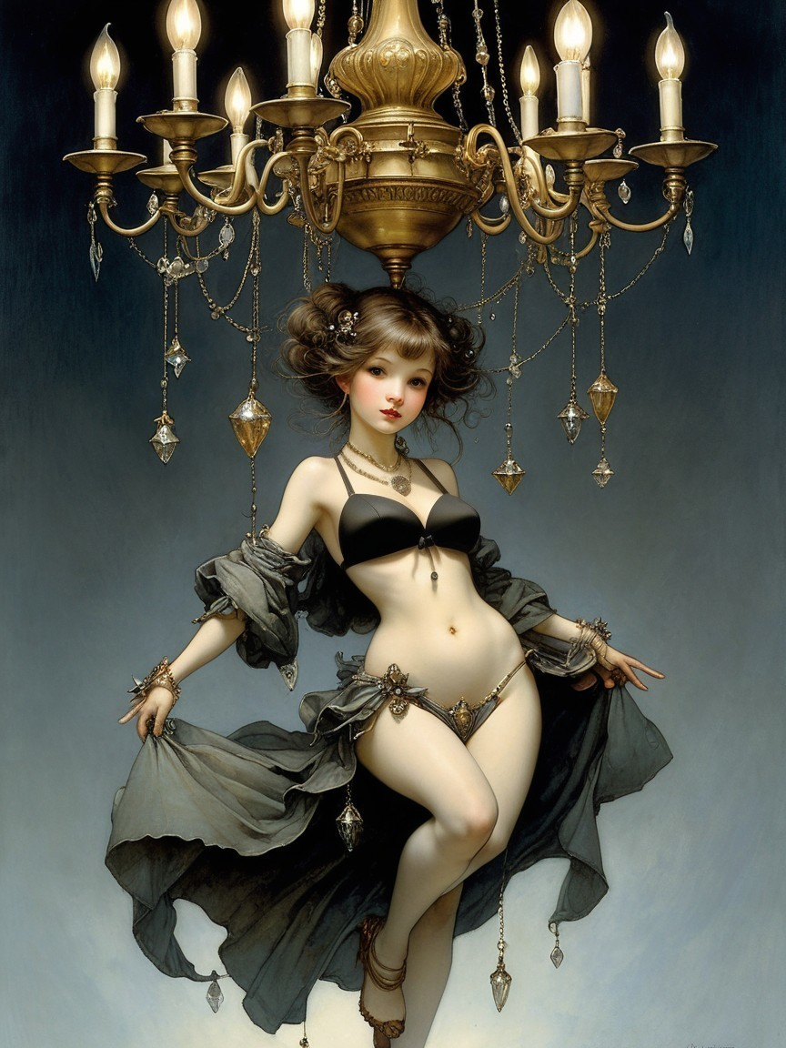 Fantasy Art Portrait of Alluring Young Woman