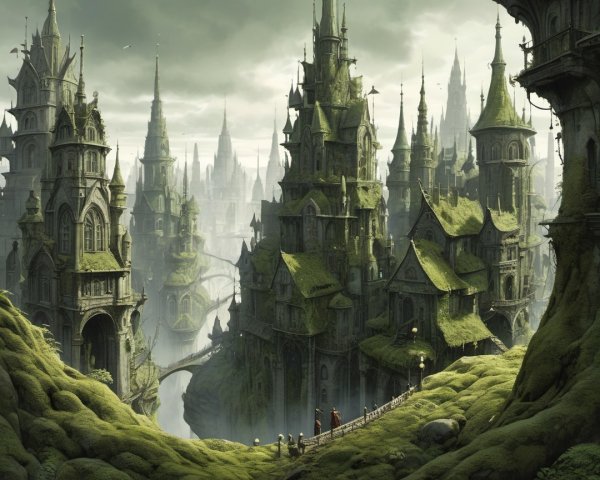 Fantasy Landscape with Castles and Serene River