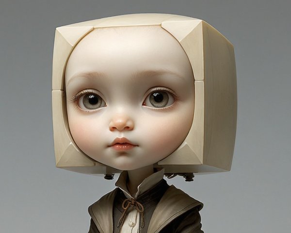 Surreal Doll with Porcelain Skin and Unique Design