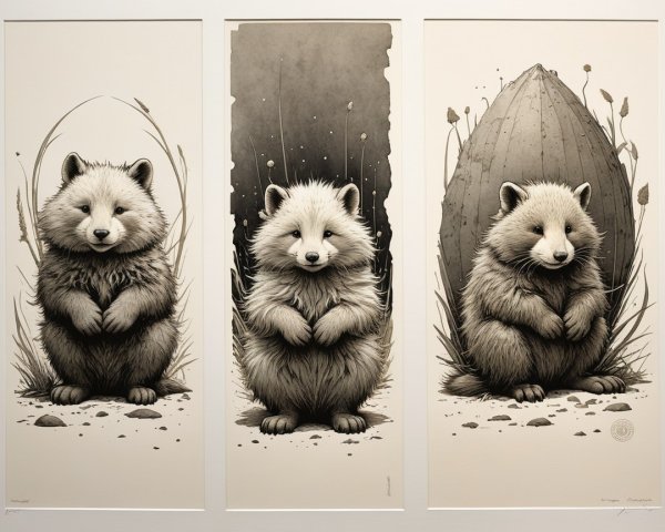 Whimsical Illustrations of Adorable Bear Cubs