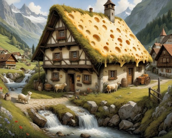 Whimsical Cottage in Picturesque Countryside Setting