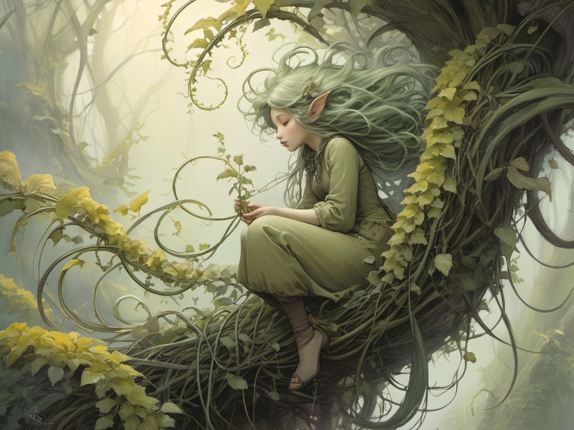 Whimsical Fairy in Enchanting Forest Setting