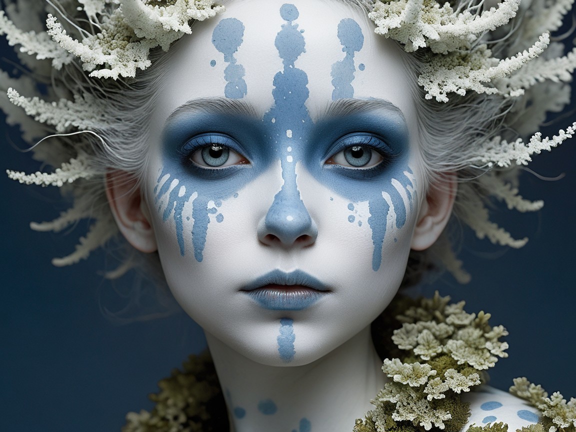 Portrait of a Young Woman with Ethereal Features