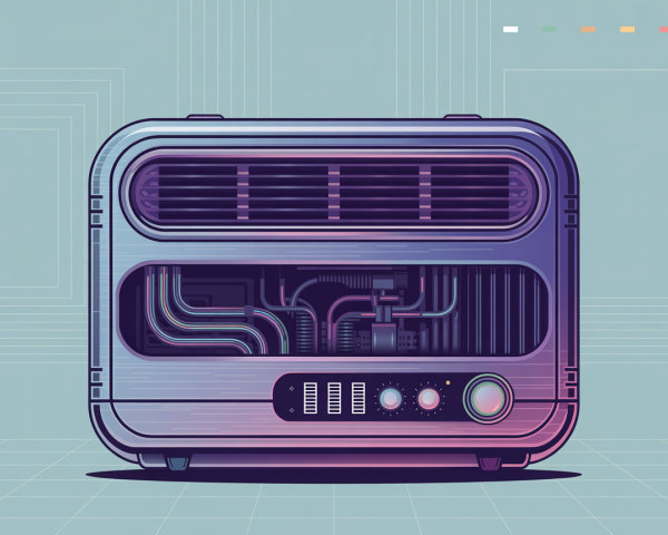 Futuristic Electronic Device with Metallic Finish