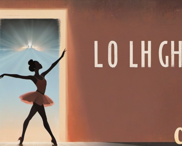 Silhouetted Ballerina in Doorway with Bright Light