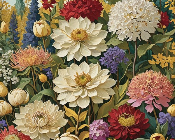 Vibrant Floral Arrangement with Colorful Blooms