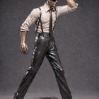 Bronze Statue of Confidently Walking Stylish Man