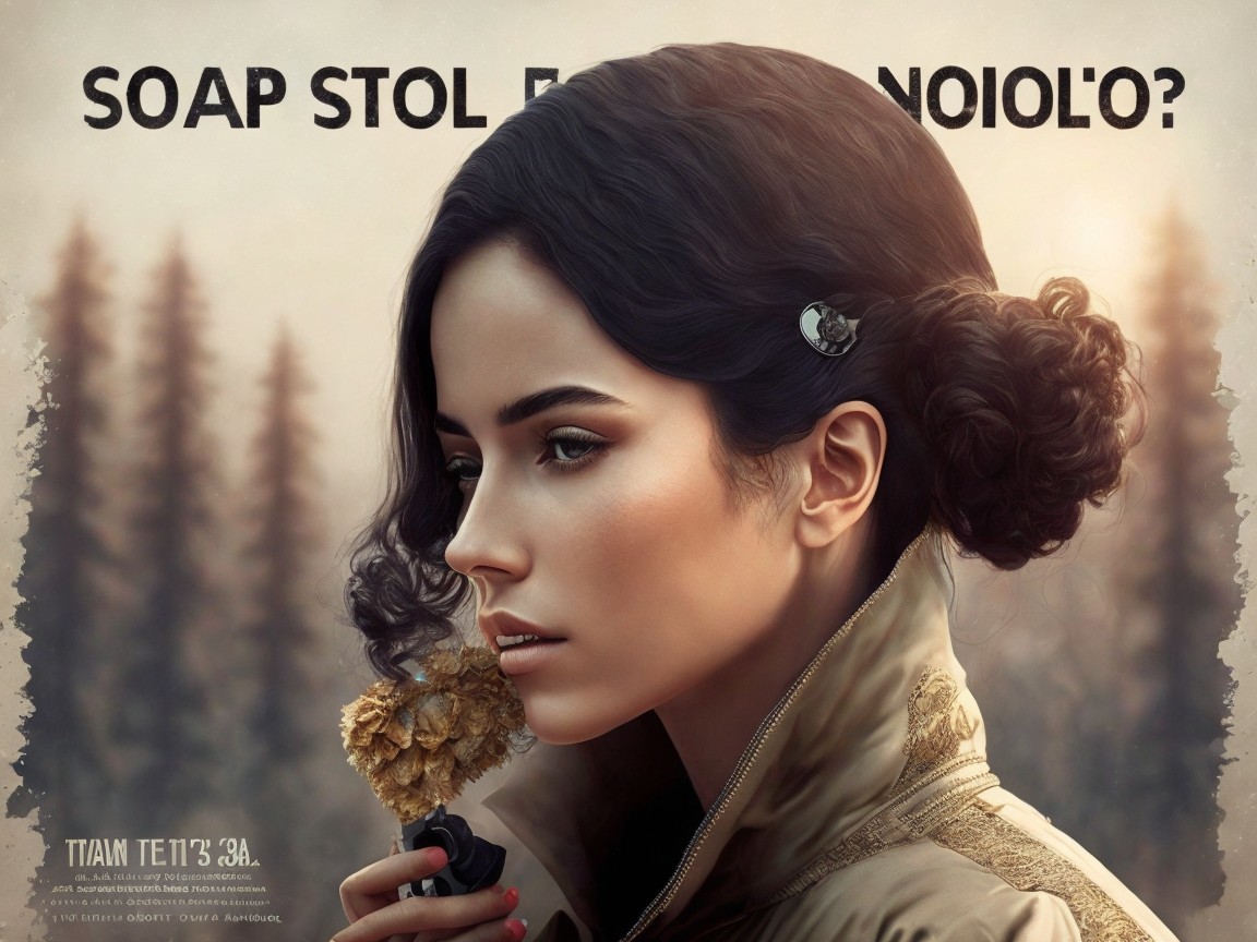 Profile of a Woman with Elegant Updo and Flower