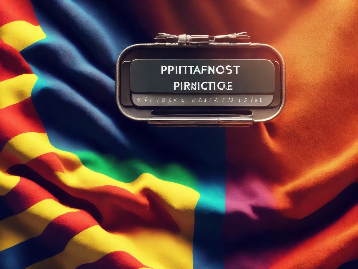 Open Container with Magnetic Clasp and Rainbow Fabric