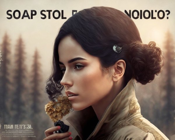 Profile of a Woman with Elegant Updo and Flower