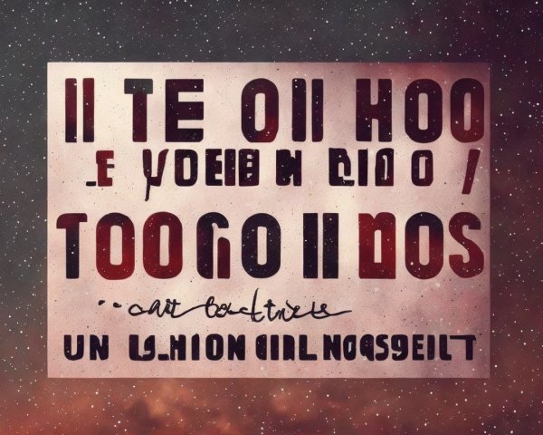 Stylized Text Overlay on Cosmic Background