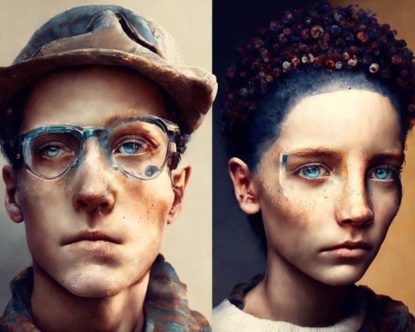 Hyper-realistic portraits of individuals with unique features