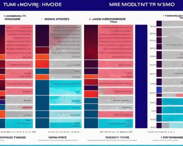 Abstract Data Visualization with Colorful Columns