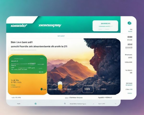 Sleek Digital Banking Interface with Mountain Design