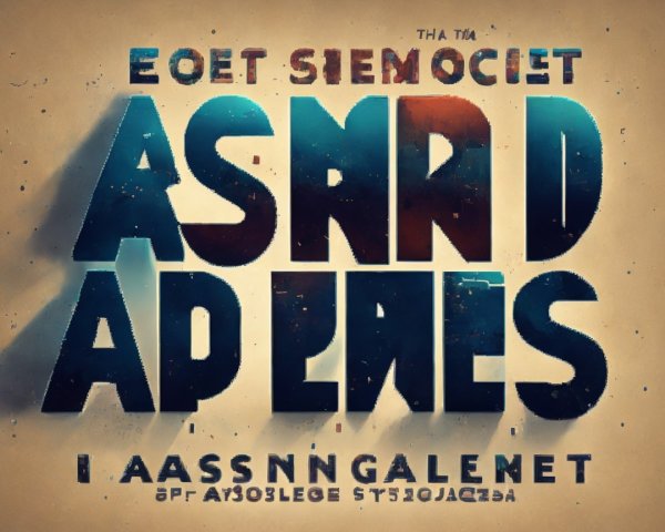 Stylized Typography Design with Bold Letters and Texture