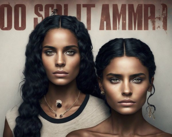 Two Confident Women with Dramatic Makeup and Waves