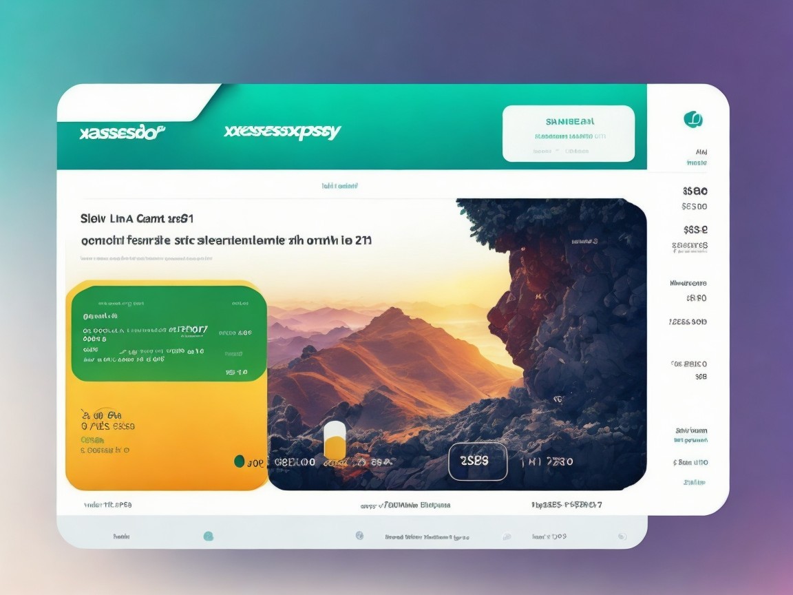 Sleek Digital Banking Interface with Mountain Design