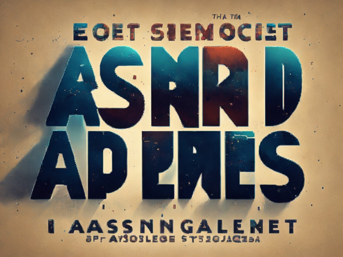 Stylized Typography Design with Bold Letters and Texture