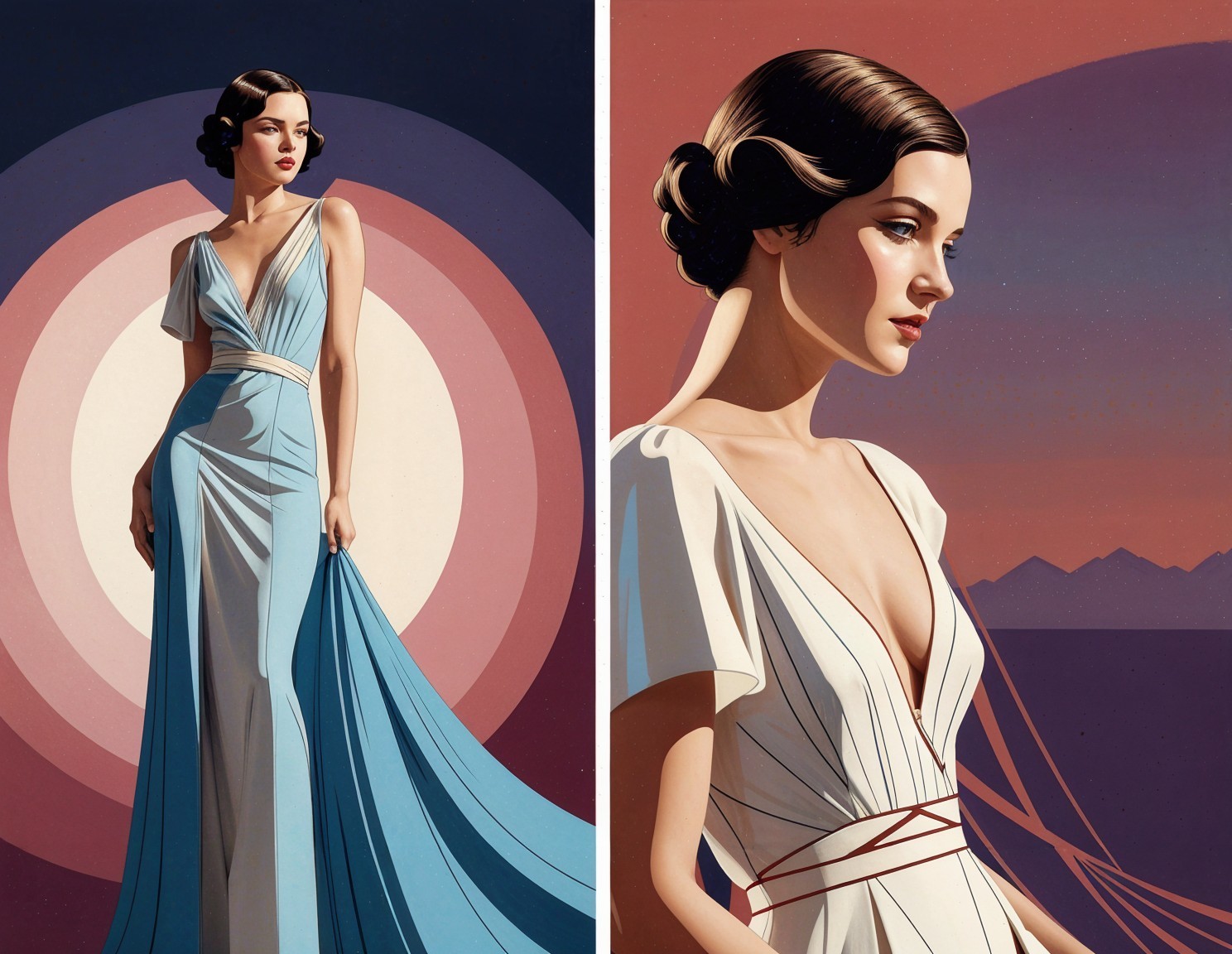 Elegant Evening Gowns in Bold Colors and Designs