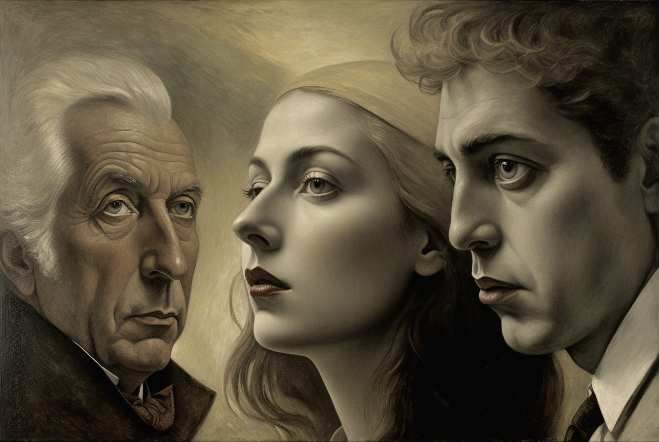 Three Portraits in Muted Color Palette