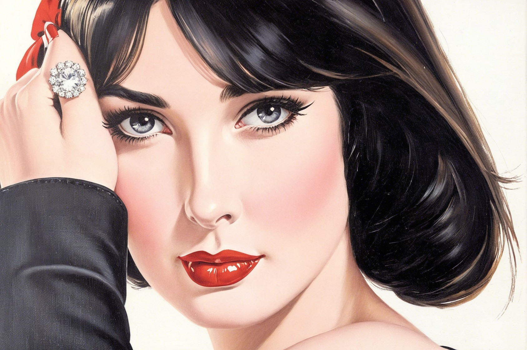 Description of a Woman with Fair Skin and Brown Hair