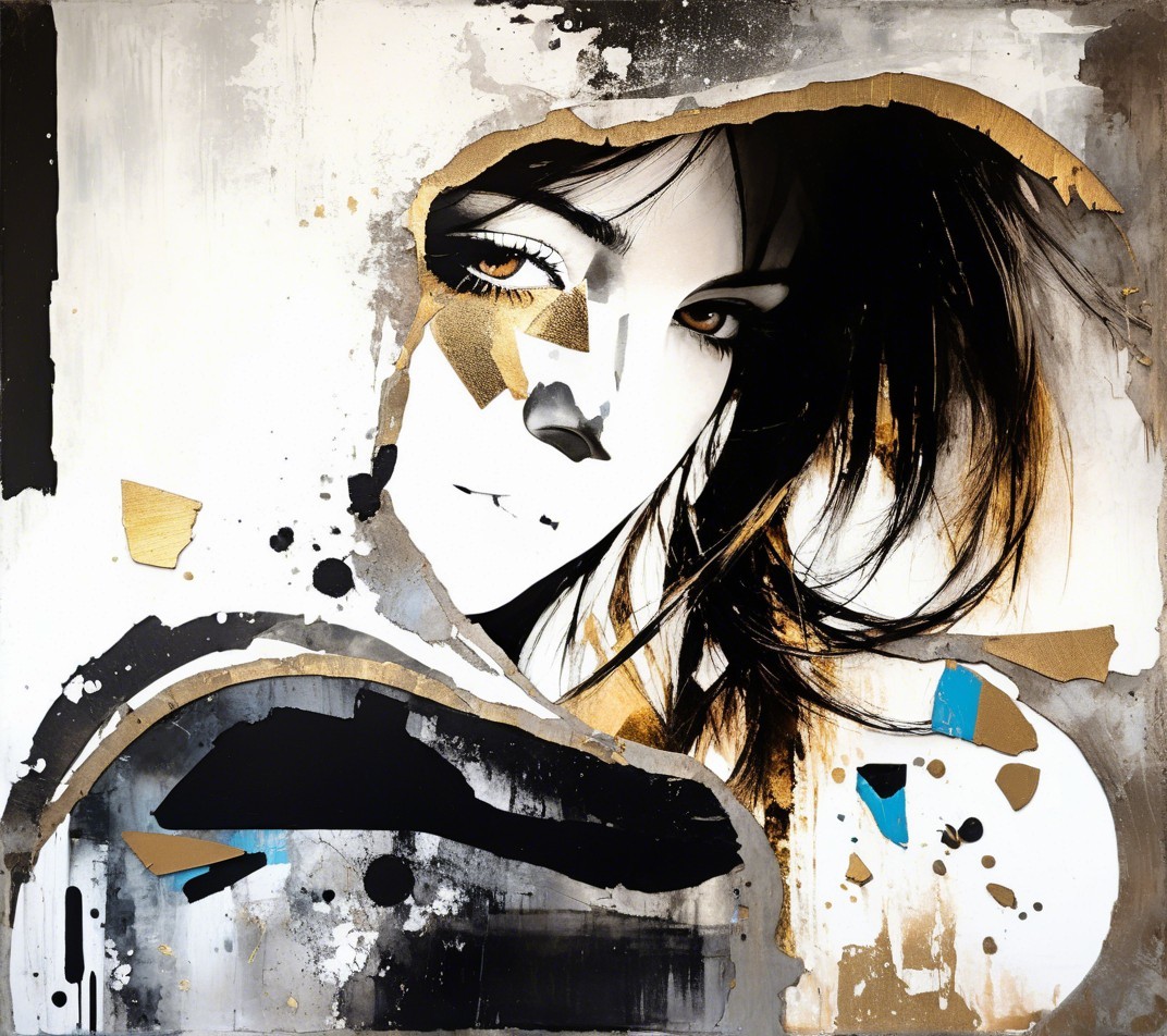 Abstract Portrait of a Woman with Bold Colors