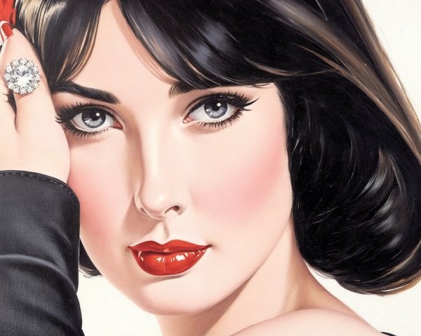 Description of a Woman with Fair Skin and Brown Hair