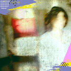 Dreamy Portrait of a Woman with Abstract Background