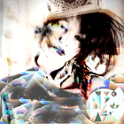 Vibrant Portrait of a Woman with Colorful Features